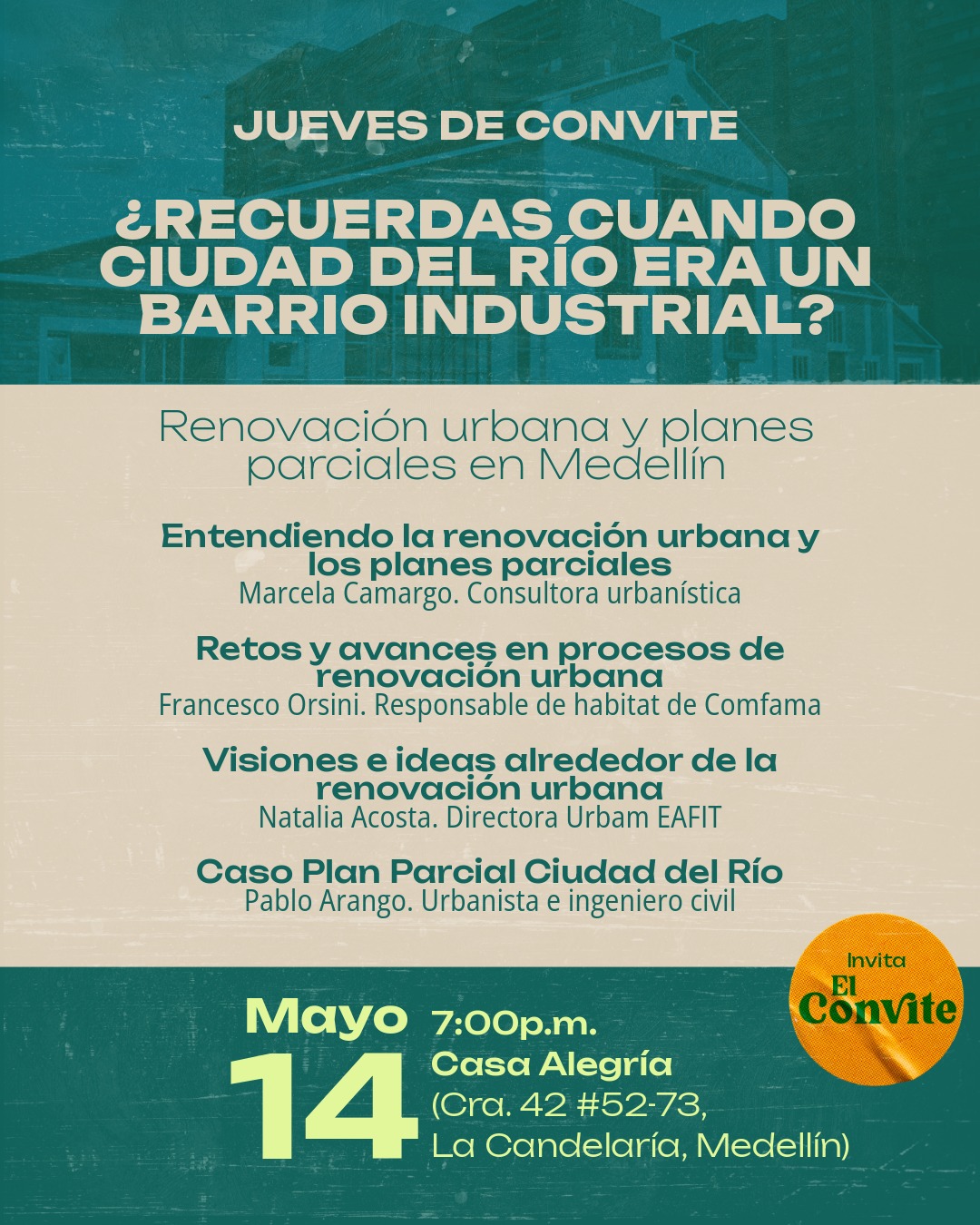 Pieza de la sesión: Renovación urbana y planes parciales: ¿recuerdas cuando Ciudad del Río era un barrio industrial?